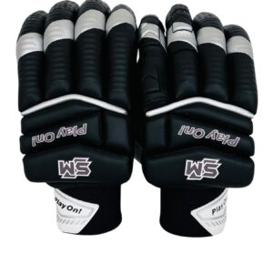 SM IPL Black&Silver Batting Gloves MRH