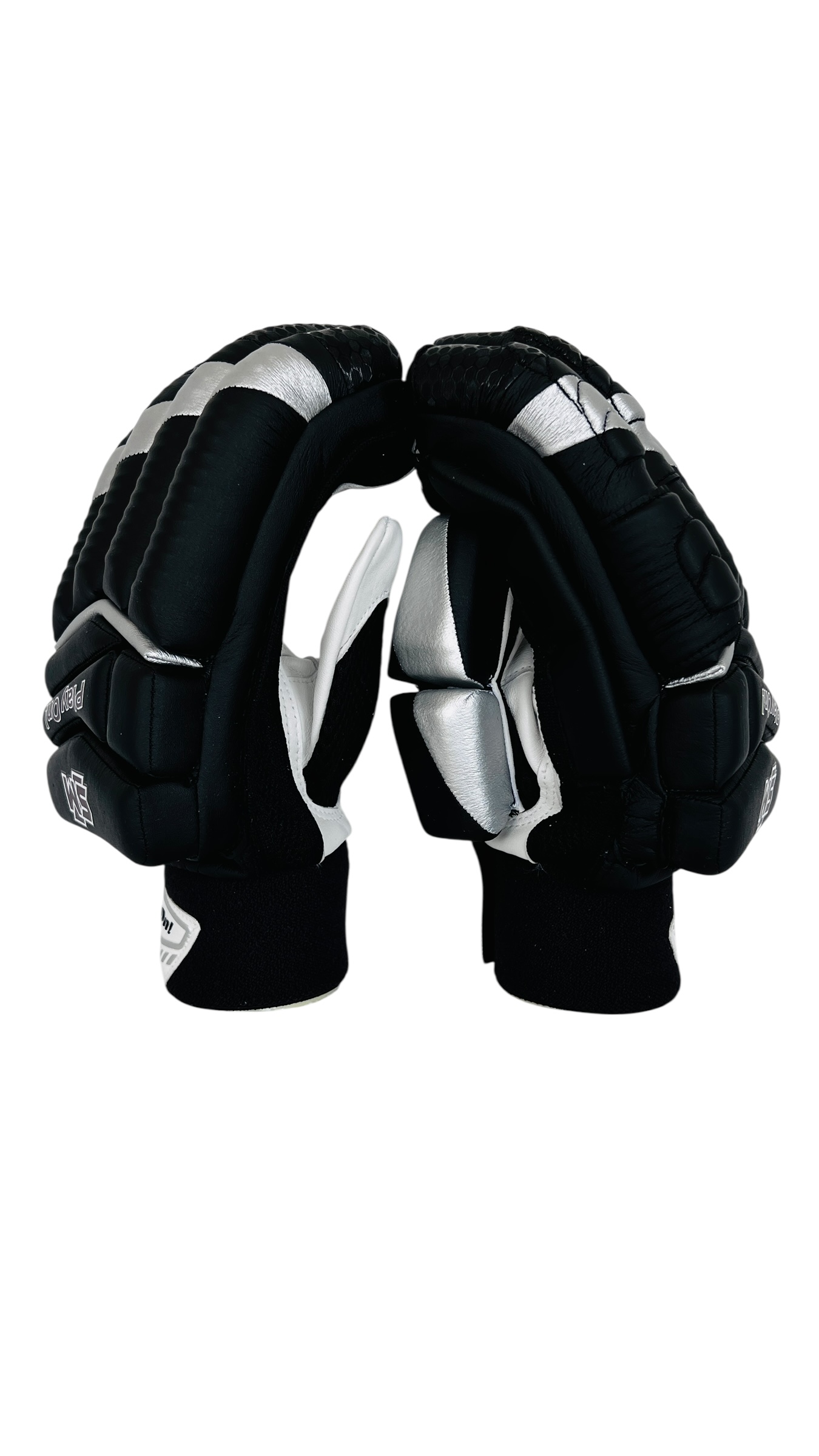 SM IPL Black&Silver Batting Gloves MRH - Image 3