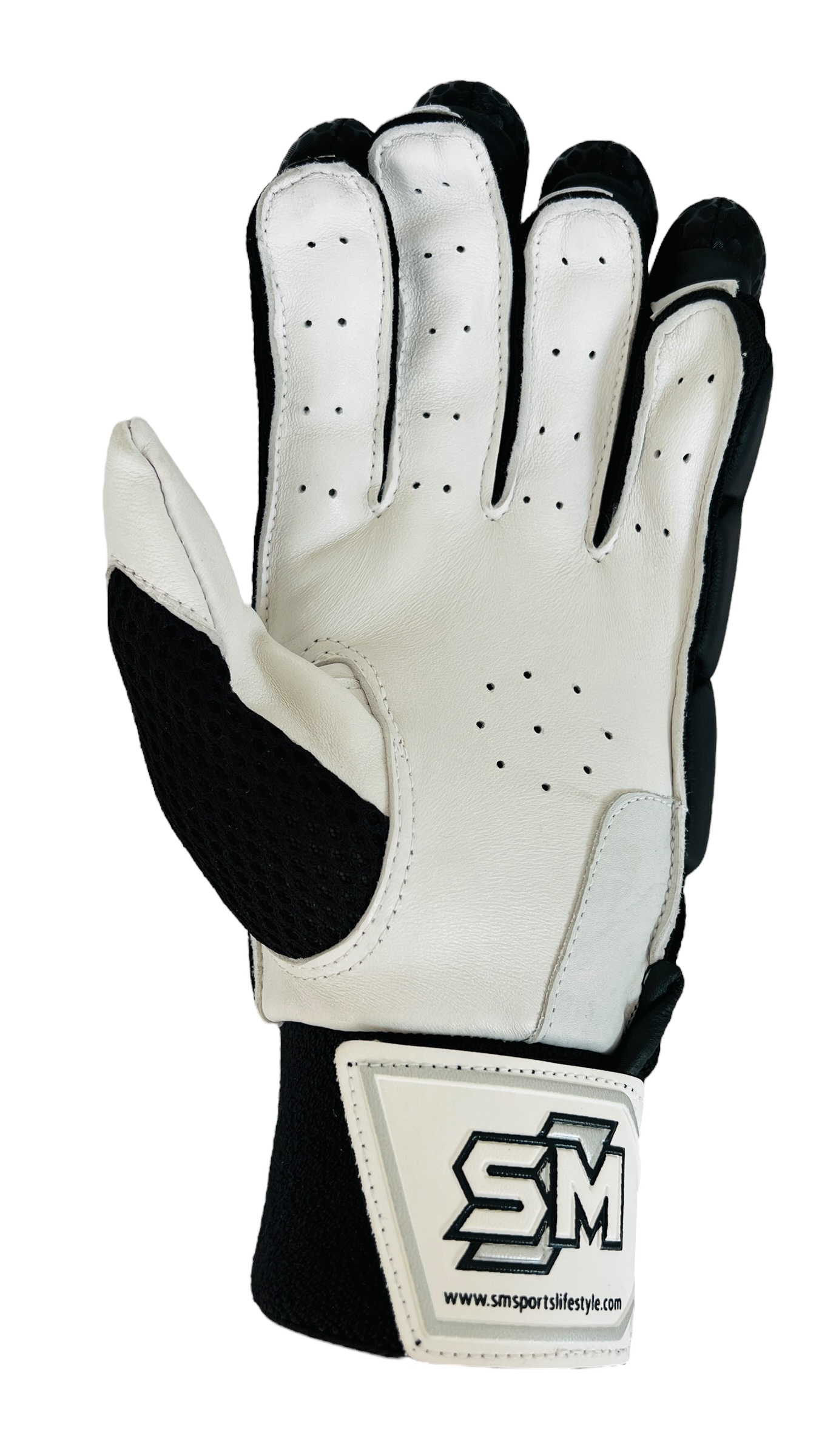 SM IPL Black&Silver Batting Gloves MRH - Image 4