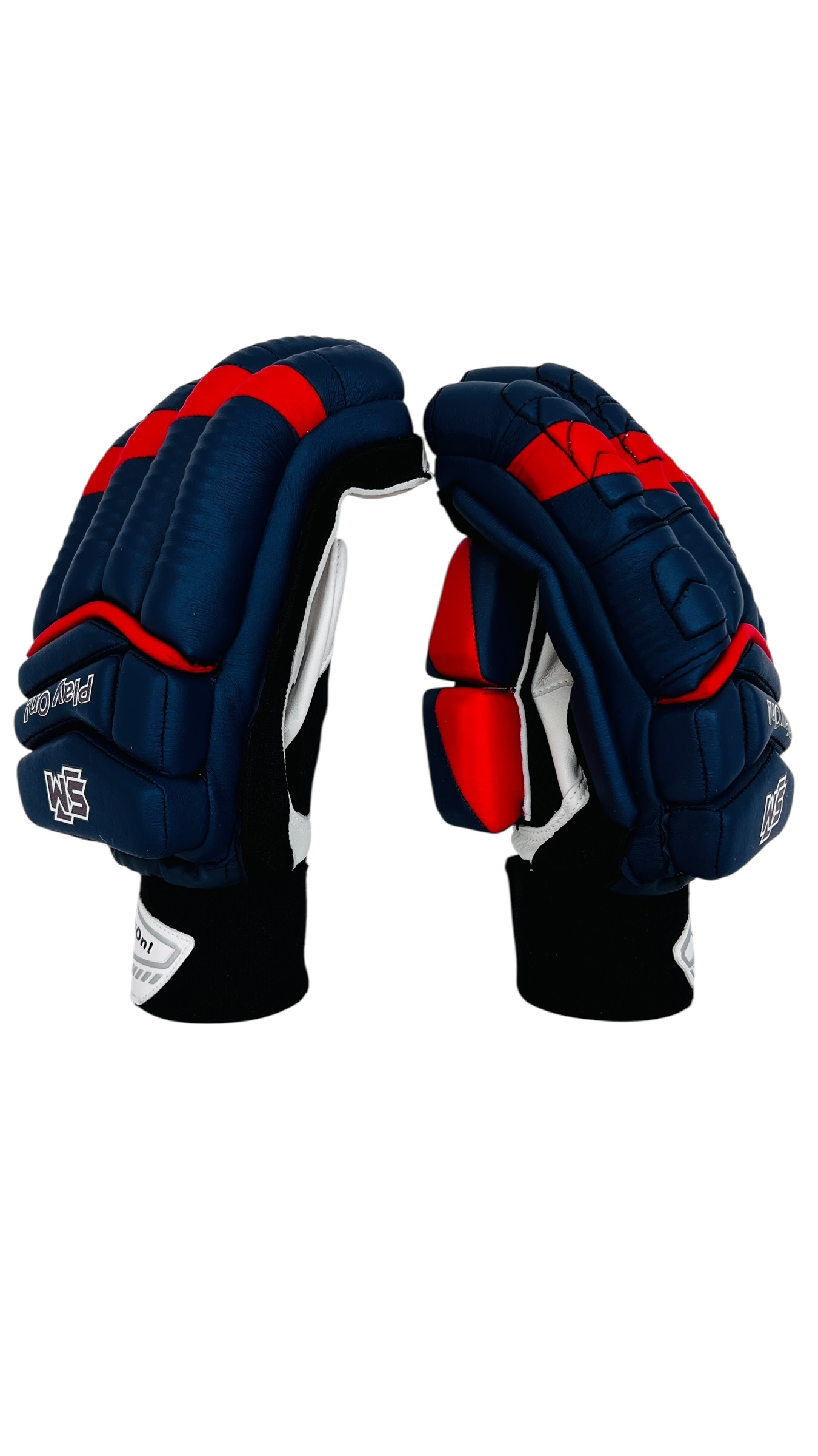 SM IPL Navy&Red Batting Gloves MRH - Image 2