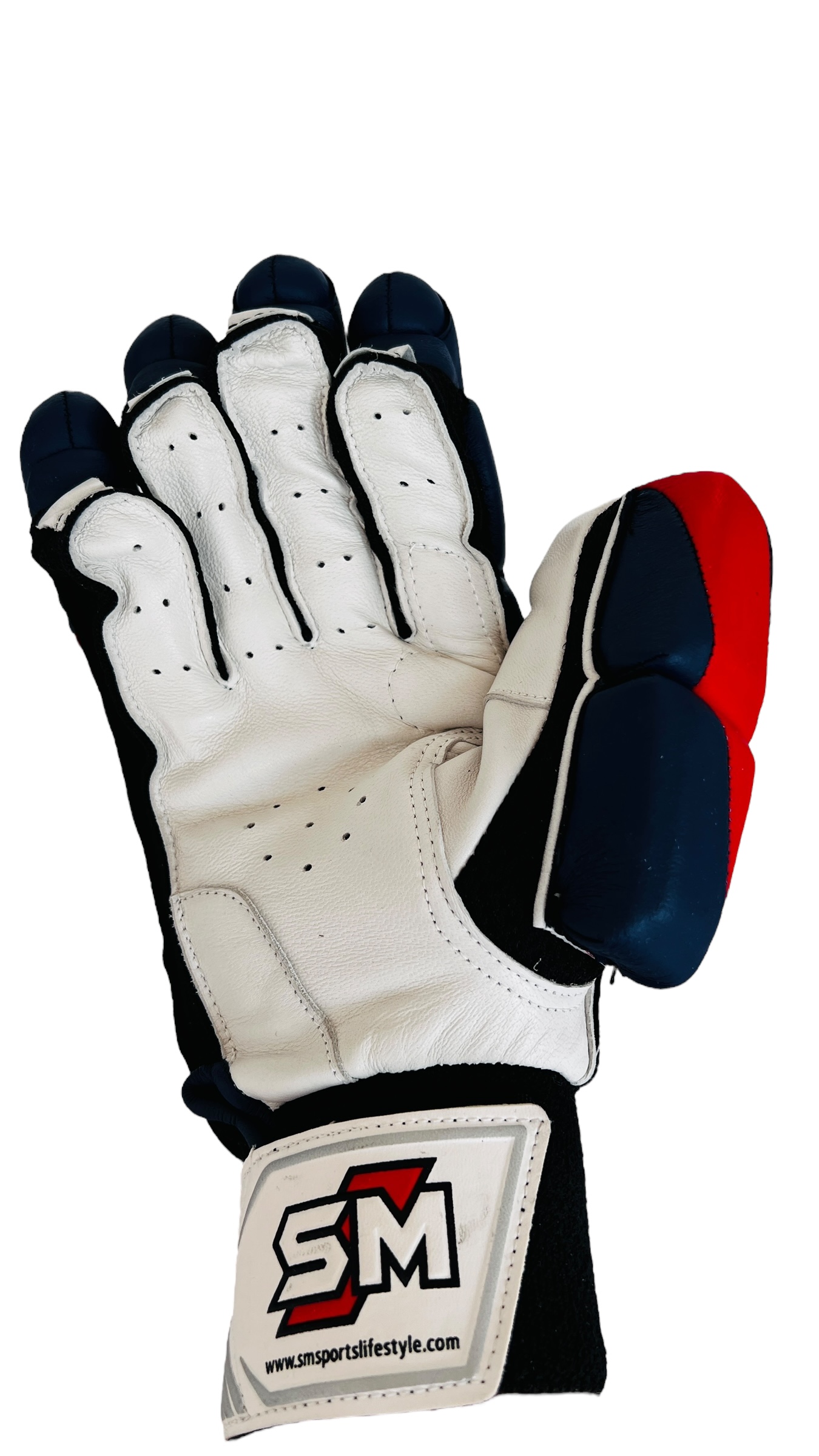 SM IPL Navy&Red Batting Gloves MRH - Image 4
